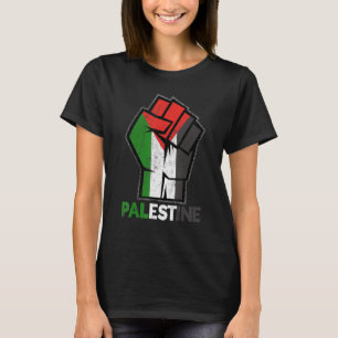 Palestina Palestijnse vlag Arabisch kalligrafie Vr T-shirt