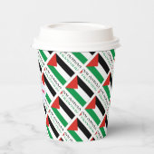 Palestina Palestijnse vlag betegeld rood gepersona Papieren Bekers (Links)