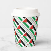 Palestina Palestijnse vlag betegeld rood gepersona Papieren Bekers (Achterkant)