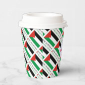 Palestina Palestijnse vlag betegeld rood gepersona Papieren Bekers (Rechts)