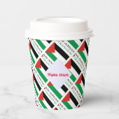 Palestina Palestijnse vlag betegeld rood gepersona Papieren Bekers (Voorkant)