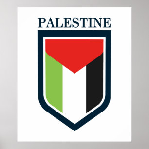 Palestina & Palestijnse vlag Poster