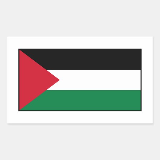 Palestina - Palestijnse vlag Rechthoekige Sticker (Voorkant)