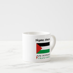 Palestina Palestijnse Vlag Zwart Personalisatie  Espresso Kop