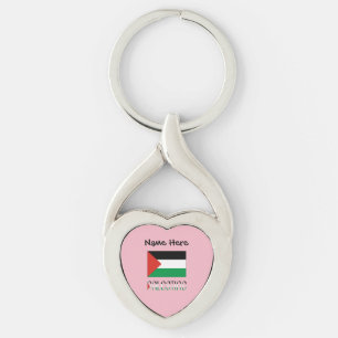 Palestina Palestijnse Vlag Zwart Personalisatie Sleutelhanger