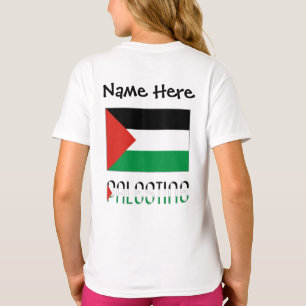 Palestina Palestijnse Vlag Zwart Personalisatie T-shirt