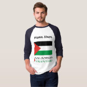 Palestina Palestijnse vlag Zwarte Personalisatie T-shirt (Voorkant volledig)