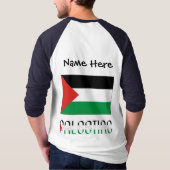 Palestina Palestijnse vlag Zwarte Personalisatie T-shirt (Achterkant)