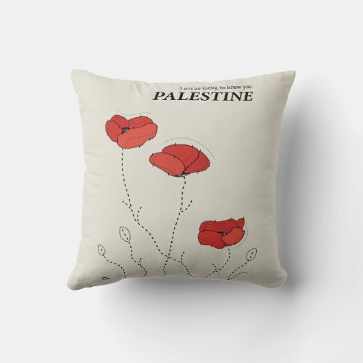 Palestina past modern minimalistisch ontwerp toe kussen (Achterkant)