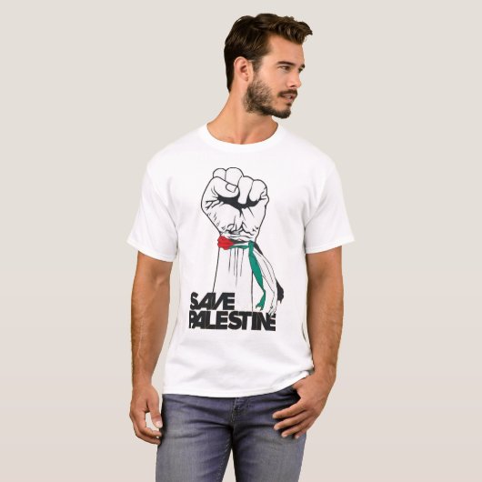 Palestina redden, Palestina steunen Eerste Shirt (Voorkant volledig)