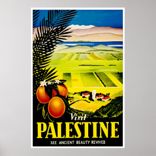 Palestina Reisposter Palestijnse Kunst Vintage Poster