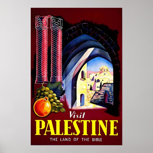 Palestina Reisposter Palestijnse Kunstprint Poster (Voorkant)