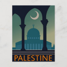 Palestina Reizen waterverf retro