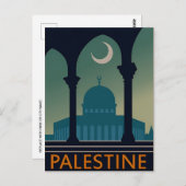 Palestina Reizen waterverf retro Briefkaart (Voorkant / Achterkant)