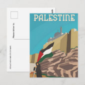 Palestina Reizen waterverf retro Briefkaart (Voorkant / Achterkant)
