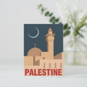  Palestina Reizen waterverf retro Briefkaart (Staand voorkant)