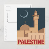  Palestina Reizen waterverf retro Briefkaart (Voorkant / Achterkant)
