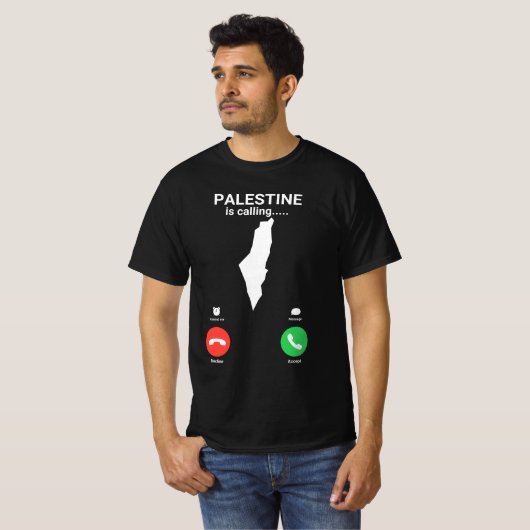 Palestina roept t-shirt (Voorkant volledig)