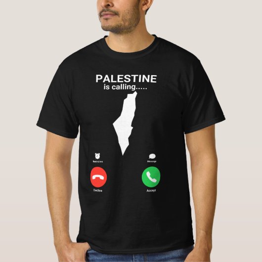 Palestina roept t-shirt (Voorkant)