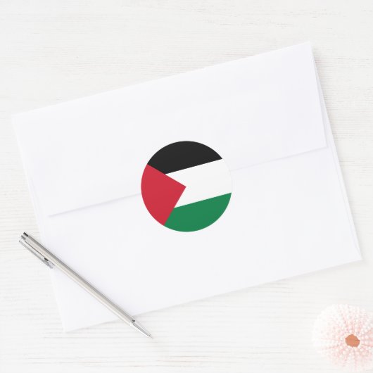 Palestina Ronde Sticker (Envelop)