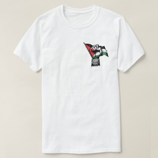 Palestina Solidariteitsvuist Vlag T-shirt (Design voorkant)