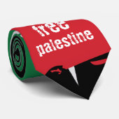 Palestina-Stropdas - vrij Palestina. Stropdas (Opgerold)