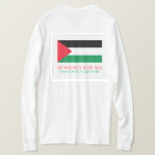 Palestina Support T-shirt met lange mouwen (Design achterkant)