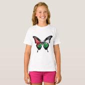 Palestina Swallowtail Vlinder Vlag T-shirt (Voorkant volledig)