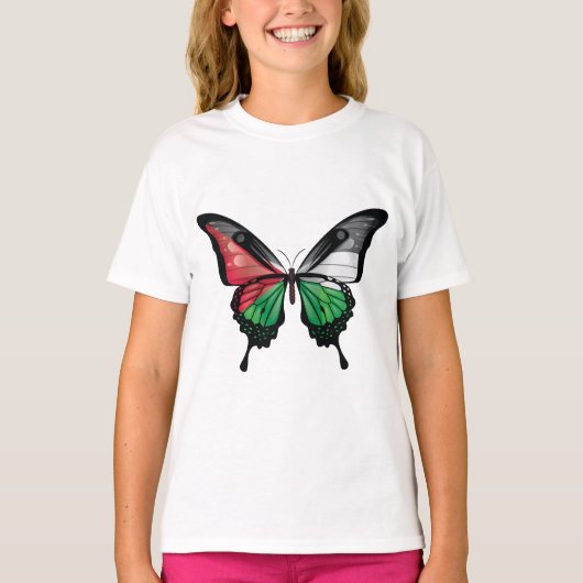 Palestina Swallowtail Vlinder Vlag T-shirt (Voorkant)