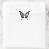 Palestina Swallowtail Vlinder Vlag Vierkante Sticker (Tas)