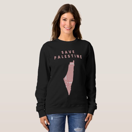 Palestina sweatshirt - Palestijnse sjaal (Voorkant volledig)