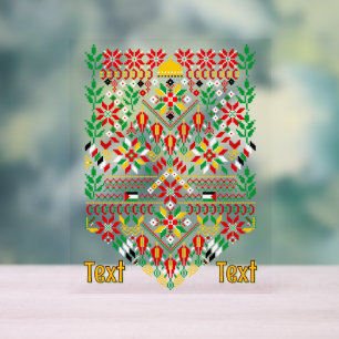 Palestina Tatreez Traditioneel Borduurwerk Acryl Bord
