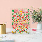 Palestina Tatreez Traditioneel Borduurwerk Acryl Bord (Huwelijk)