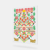 Palestina Tatreez Traditioneel Borduurwerk Acryl Bord (Hoek)