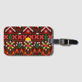 Palestina Tatreez Traditioneel Borduurwerk Bagagelabel (Voorkant (horizontaal))