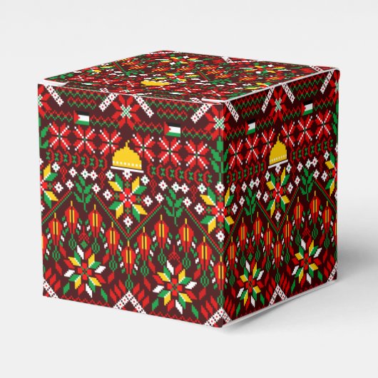 Palestina Tatreez Traditioneel Borduurwerk Bedankdoosjes (Voorkant Zijde)