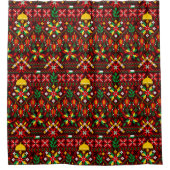 Palestina Tatreez Traditioneel Borduurwerk Douchegordijn (Voorkant)