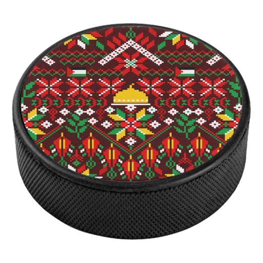 Palestina Tatreez Traditioneel Borduurwerk Hockey Puck (3/4)
