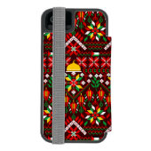 Palestina Tatreez Traditioneel Borduurwerk Incipio iPhone Portemonnee Hoesje (Agenda Achterkant)