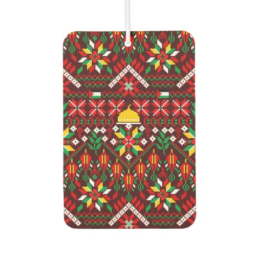 Palestina Tatreez Traditioneel Borduurwerk Luchtverfrisser (Voorkant)