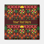 Palestina Tatreez Traditioneel Borduurwerk Magneet (Voorkant)