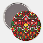 Palestina Tatreez Traditioneel Borduurwerk Magneet (Voorkant / Achterkant)