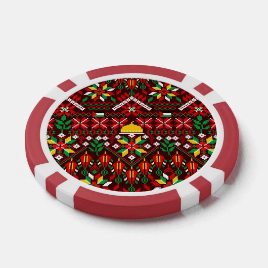 Palestina Tatreez Traditioneel Borduurwerk Poker Chips (Enkel)