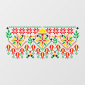 Palestina Tatreez Traditioneel Borduurwerk Raamsticker (Vel)