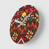 Palestina Tatreez Traditioneel Borduurwerk Ronde Klok (Hoek)