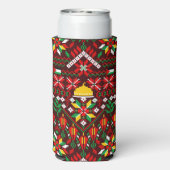 Palestina Tatreez Traditioneel Borduurwerk Seltzer Blikjeskoeler (Seltzer Achterkant)