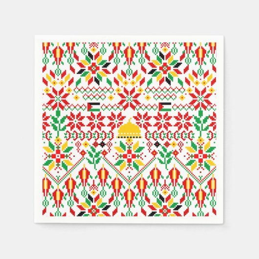 Palestina Tatreez Traditioneel Borduurwerk Servet (Voorkant)
