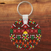 Palestina Tatreez Traditioneel Borduurwerk Sleutelhanger (Voorkant)