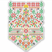 Palestina Tatreez Traditioneel Borduurwerk Sticker (Voorkant)