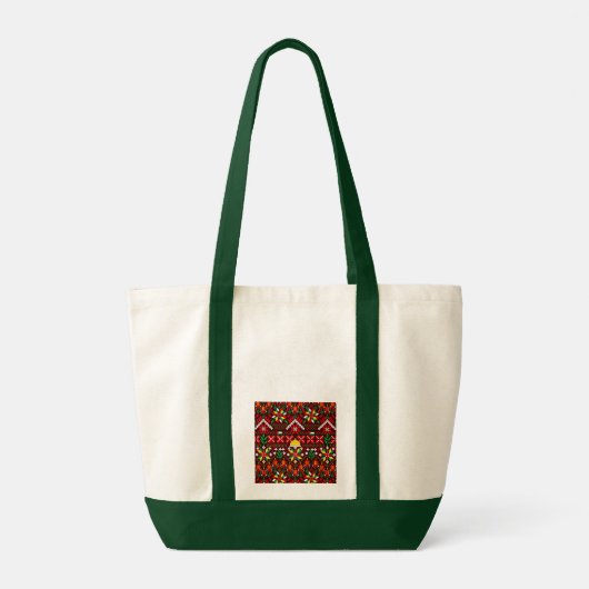 Palestina Tatreez Traditioneel Borduurwerk Tote Bag (Achterkant)